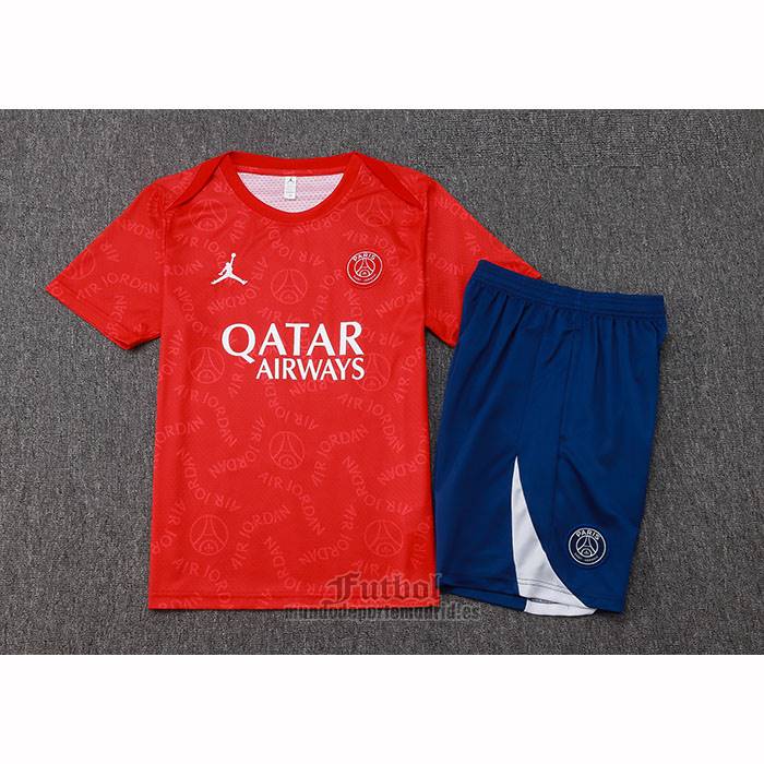 Chandal del Paris Saint-Germain Jordan Manga Corta 2024-2025 Rojo - Pantalon Corto